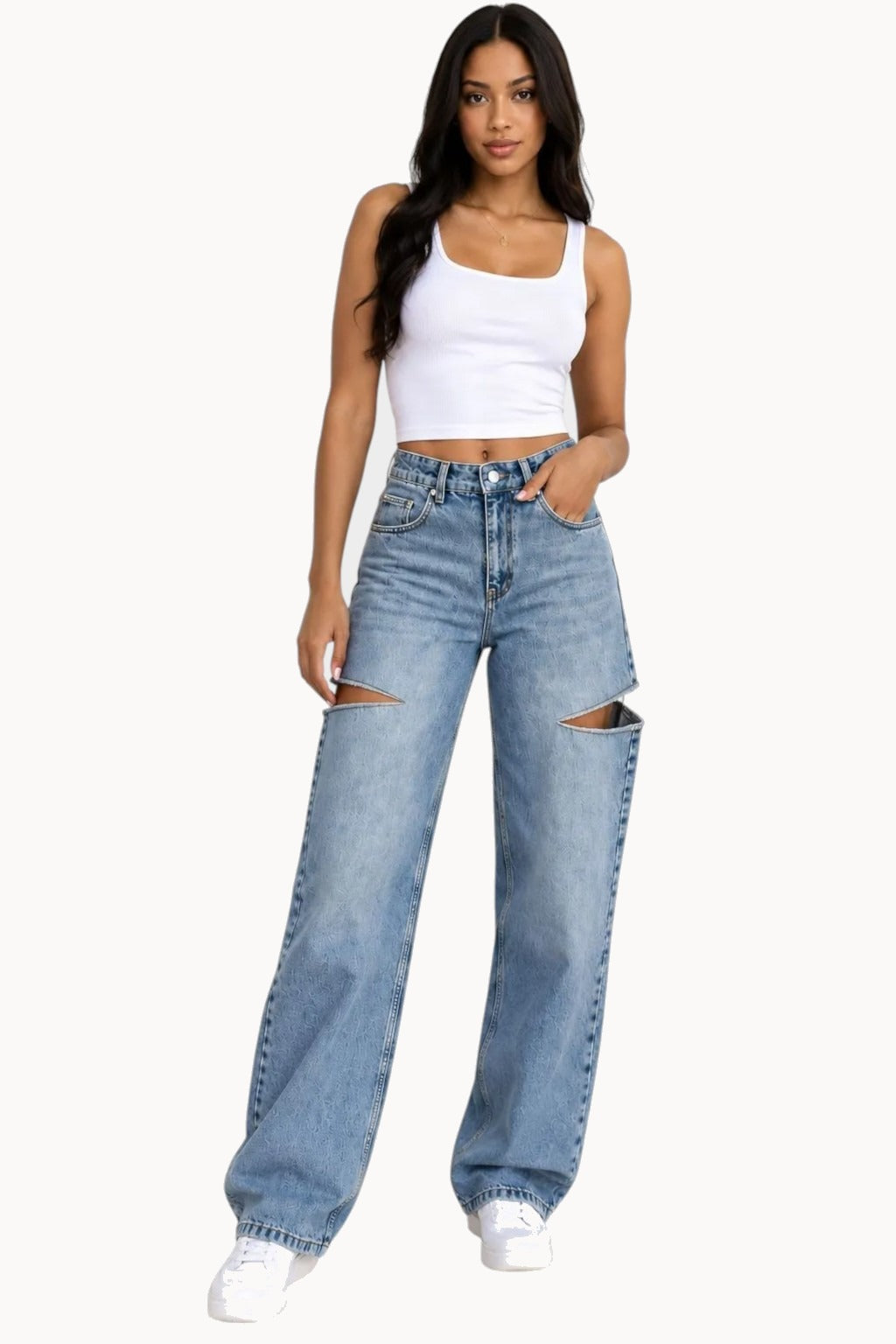 The Marlowe Side-Cut Jean — front