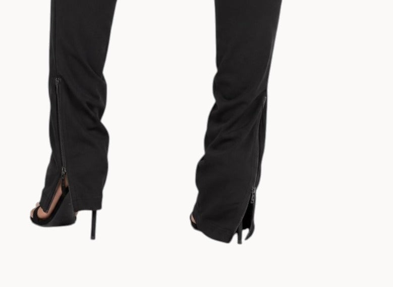 The Sculpt Legging — ankle zip detail, worn